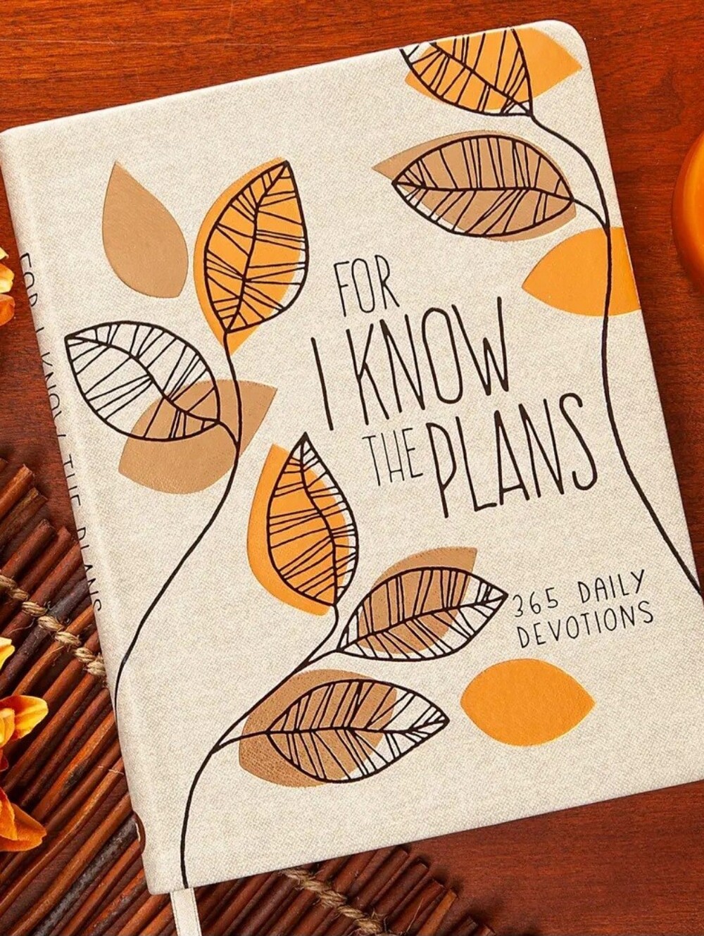 I Know The Plans Daily Devotional Journal - Orange Leaf Design